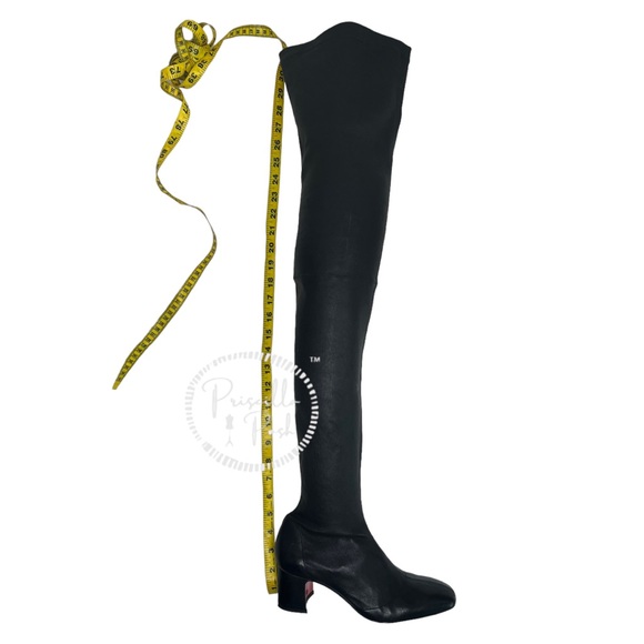 Christian Louboutin Sursamoto Black Leather Over-The-Knee Thigh High Boots 38 - Picture 5 of 14